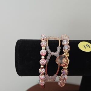 Erimish Gold and Pink Bracelet Set